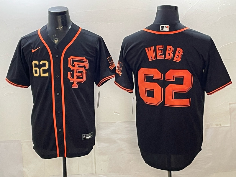2026 Men Nike San Francisco Giants #62 Webb black Nike MLB Jersey005